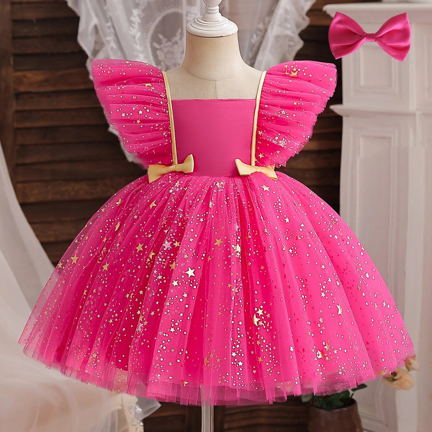 Robe de Princesse Vintage en Dentelle – Fille