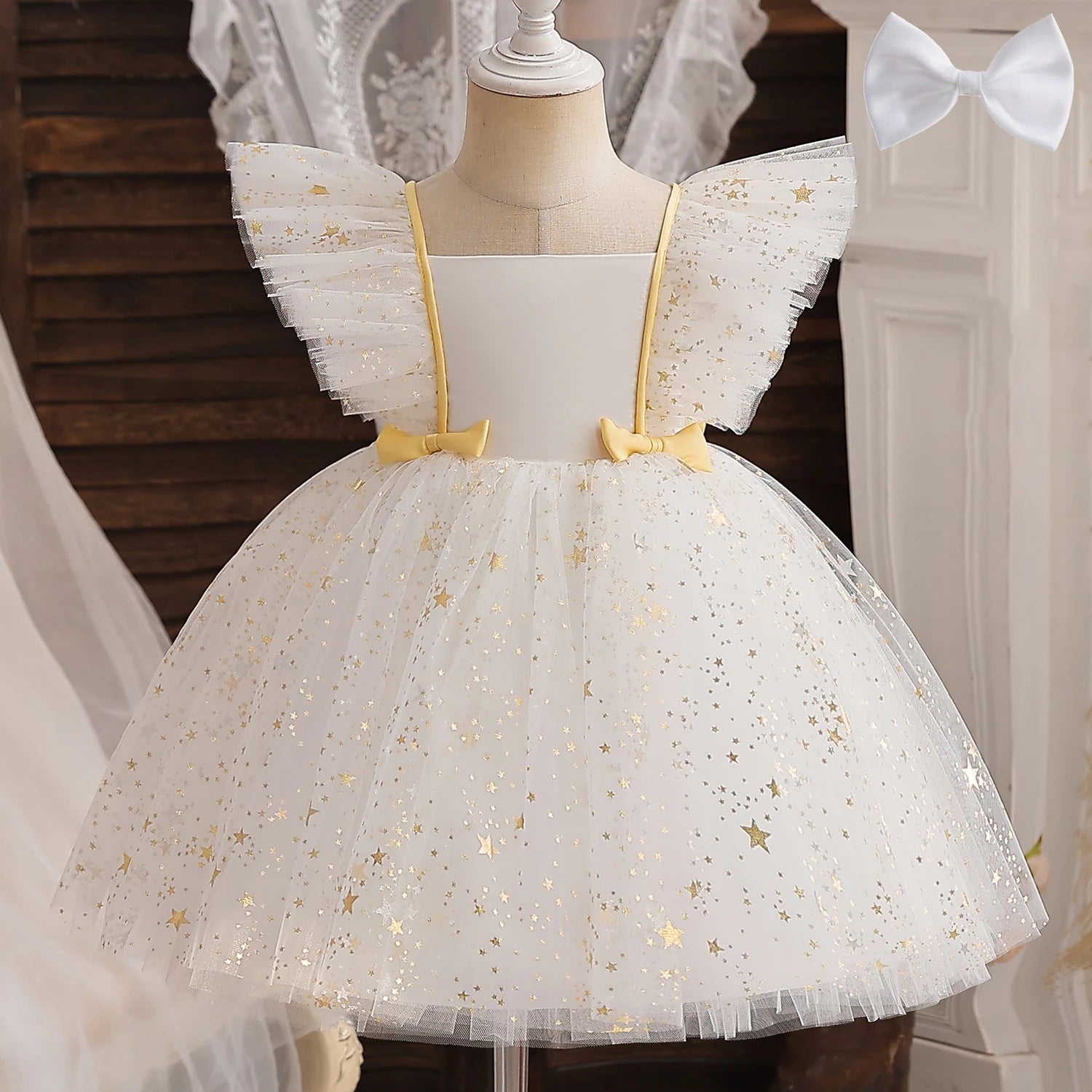 Robe de Princesse Vintage en Dentelle – Fille