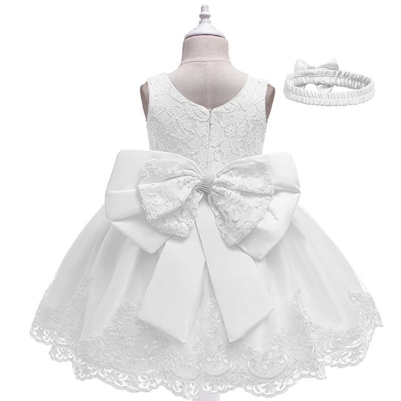 Robe Tutu à Fleurs en Dentelle pour Fille de 1 à 10 ans, Tenue de Princesse Éducative pour ixd'Anniversaire et Mariage