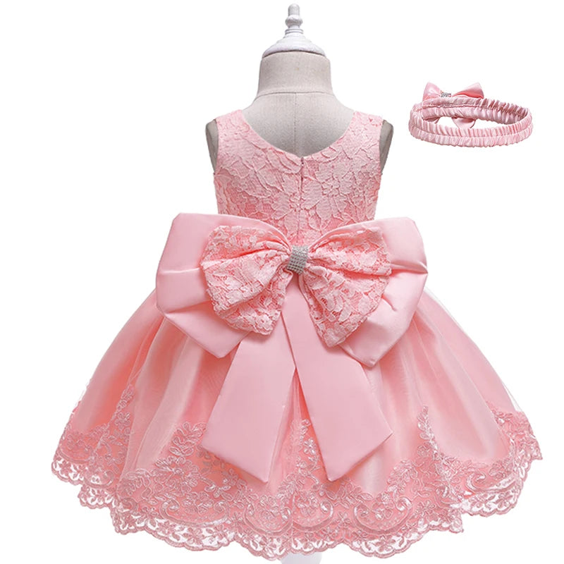 Robe Tutu à Fleurs en Dentelle pour Fille de 1 à 10 ans, Tenue de Princesse Éducative pour ixd'Anniversaire et Mariage
