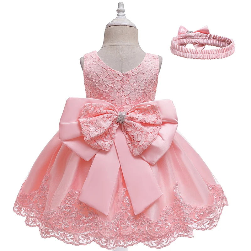 Robe Tutu à Fleurs en Dentelle pour Fille de 1 à 10 ans, Tenue de Princesse Éducative pour ixd'Anniversaire et Mariage
