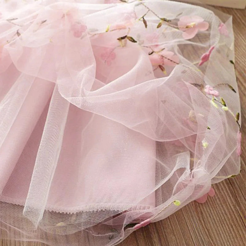 Robe de princesse d'été à fleurs pour petites filles, vêtements pour enfants de fête de mariage, nouvelle collection