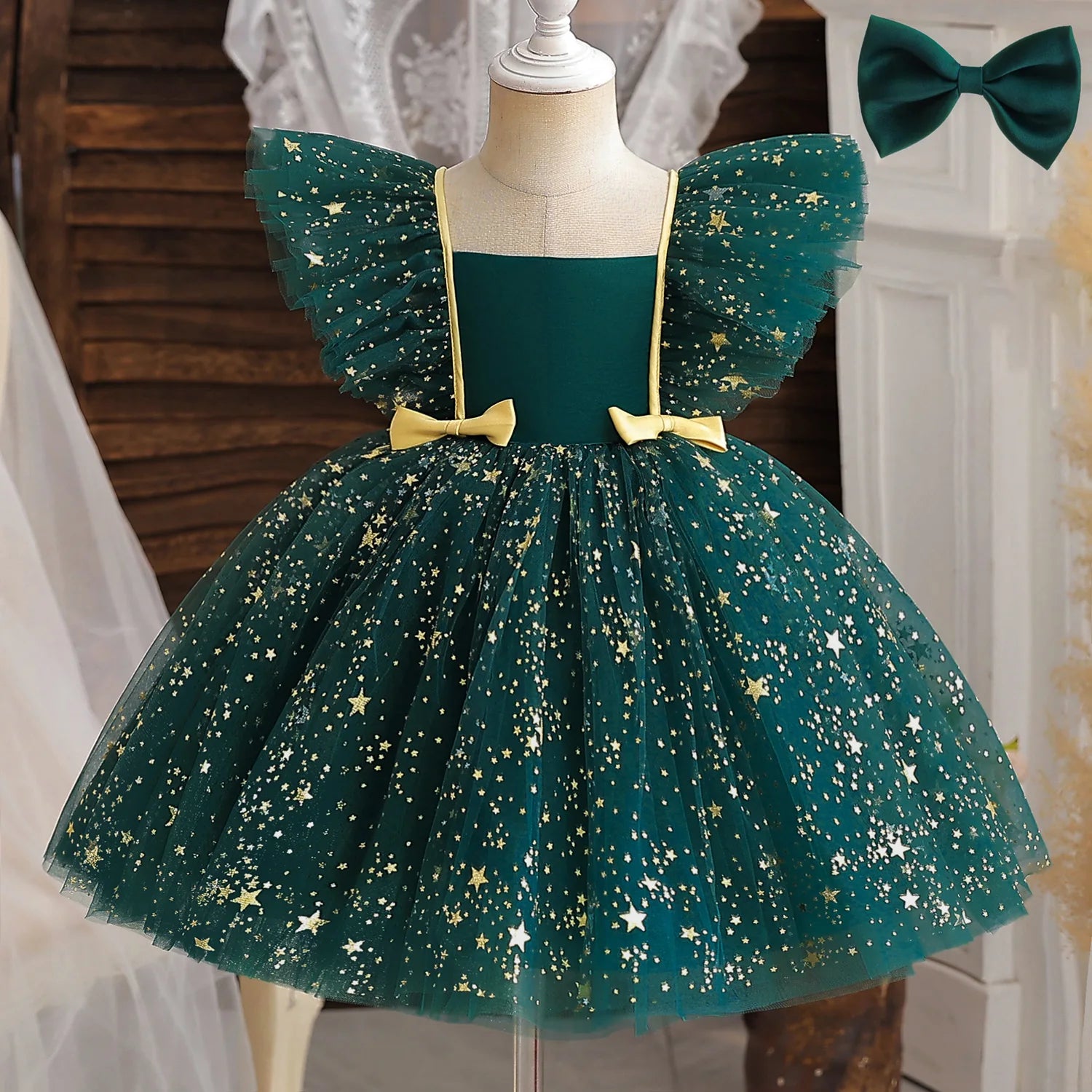 Robe de Princesse Vintage en Dentelle – Fille