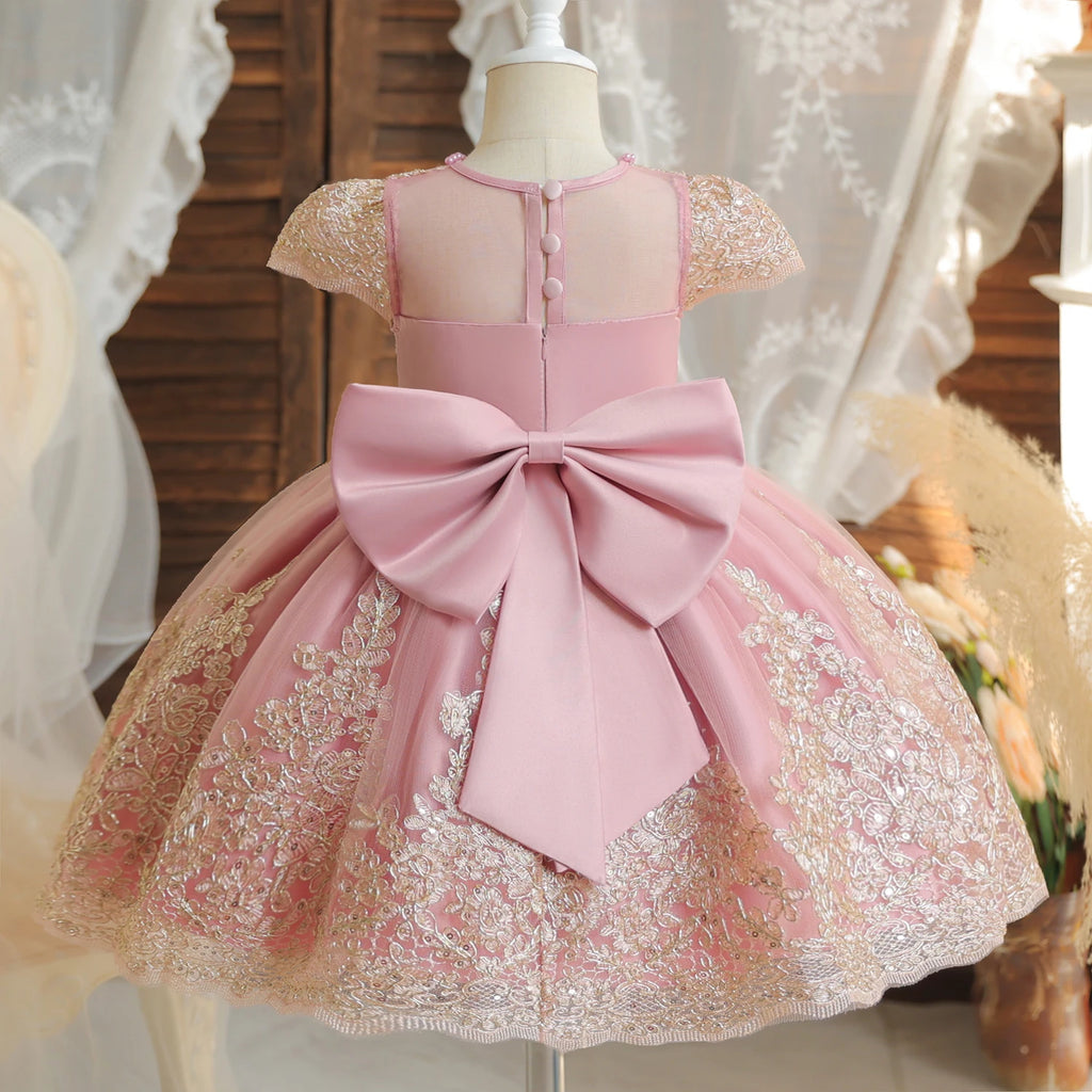Robe de Princesse Vintage en Dentelle – Fille