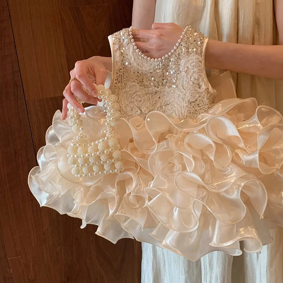 Robe Tutu Bébé Fille – Gros Nœud & Tulle