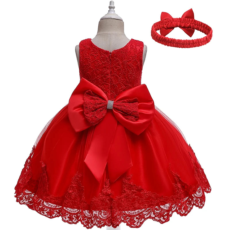 Robe Tutu à Fleurs en Dentelle pour Fille de 1 à 10 ans, Tenue de Princesse Éducative pour ixd'Anniversaire et Mariage