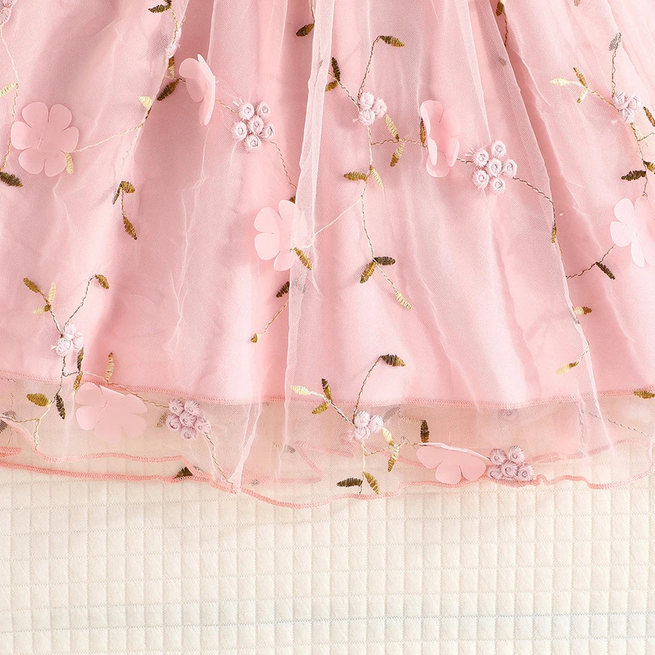 Robe Fille Été Style Anglais – A-ligne, Épaules Dénudées & Bretelles
